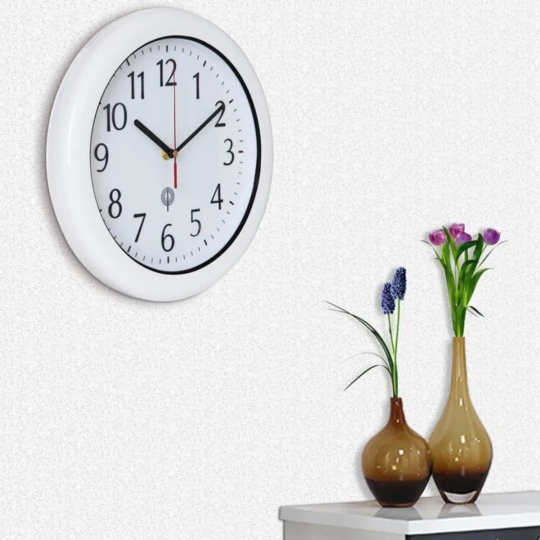 Monzana Wandklok 30cm - Wit