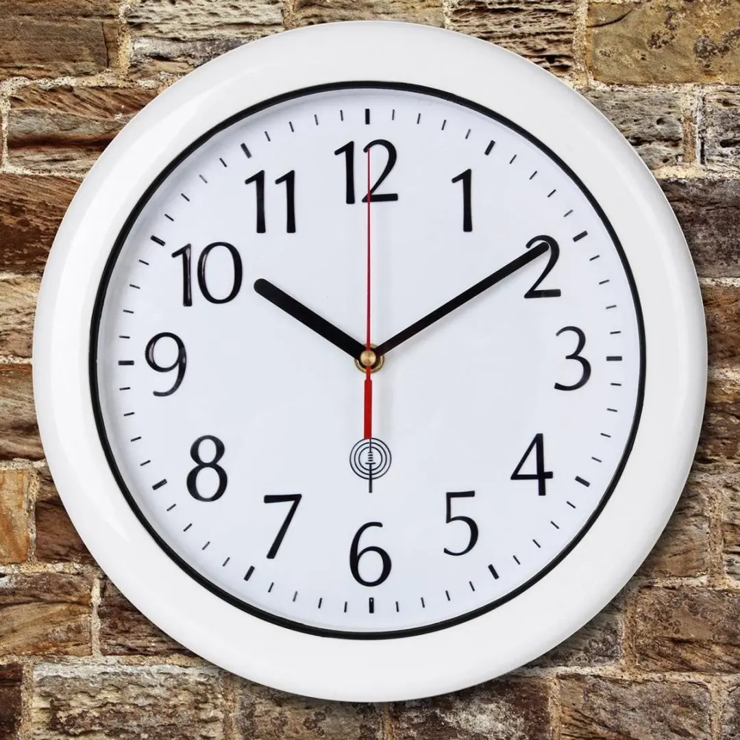 Monzana Wandklok 30cm - Wit