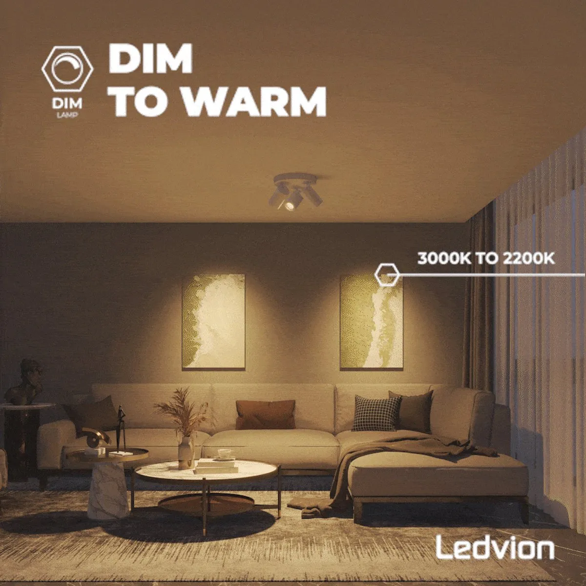 LEDVION 10x GU10 Spot Dimbaar 5W 2200-3000K - 10 Stuks