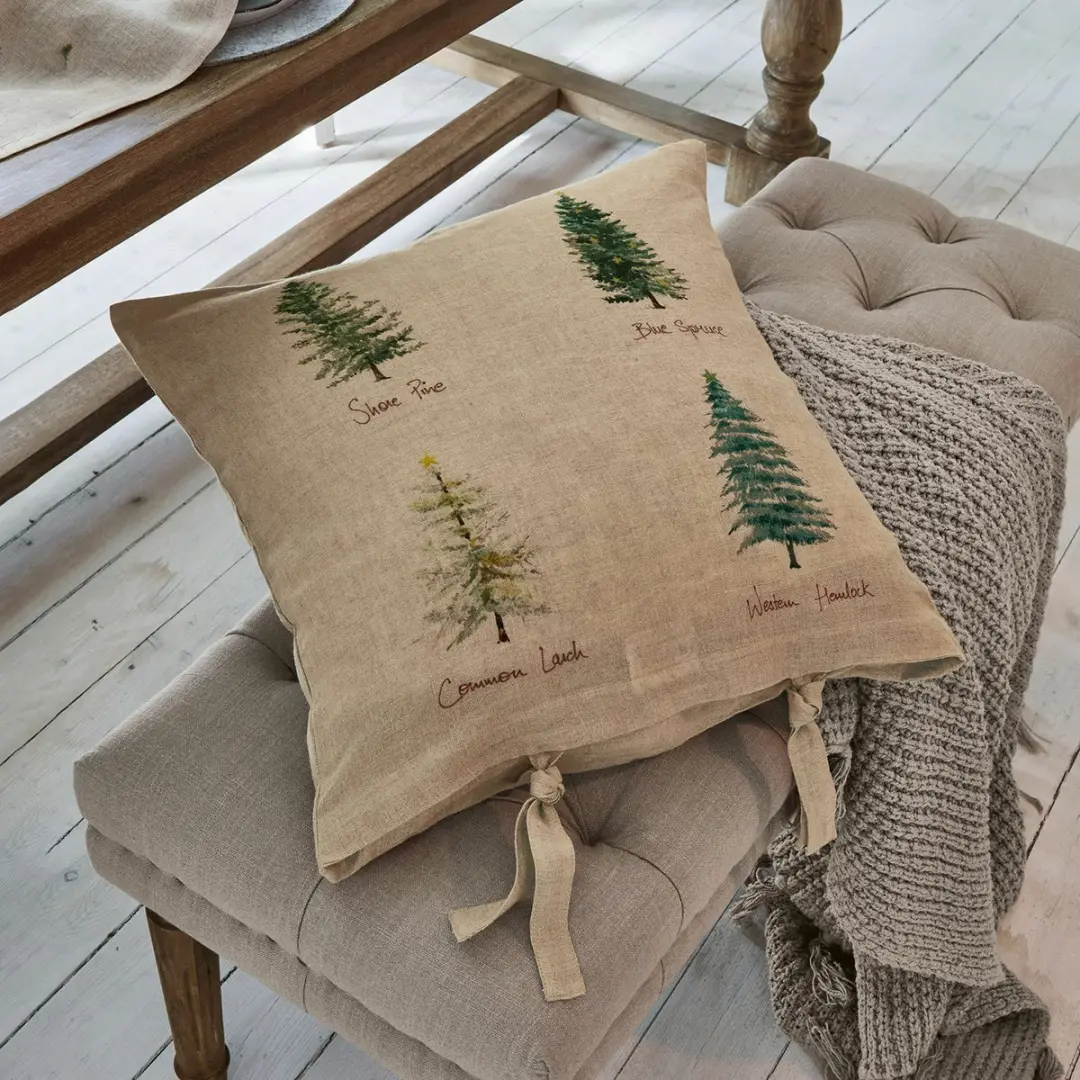 Loberon Kussenhoes Jarrier - Beige/Groen - afbeelding 2 van 2