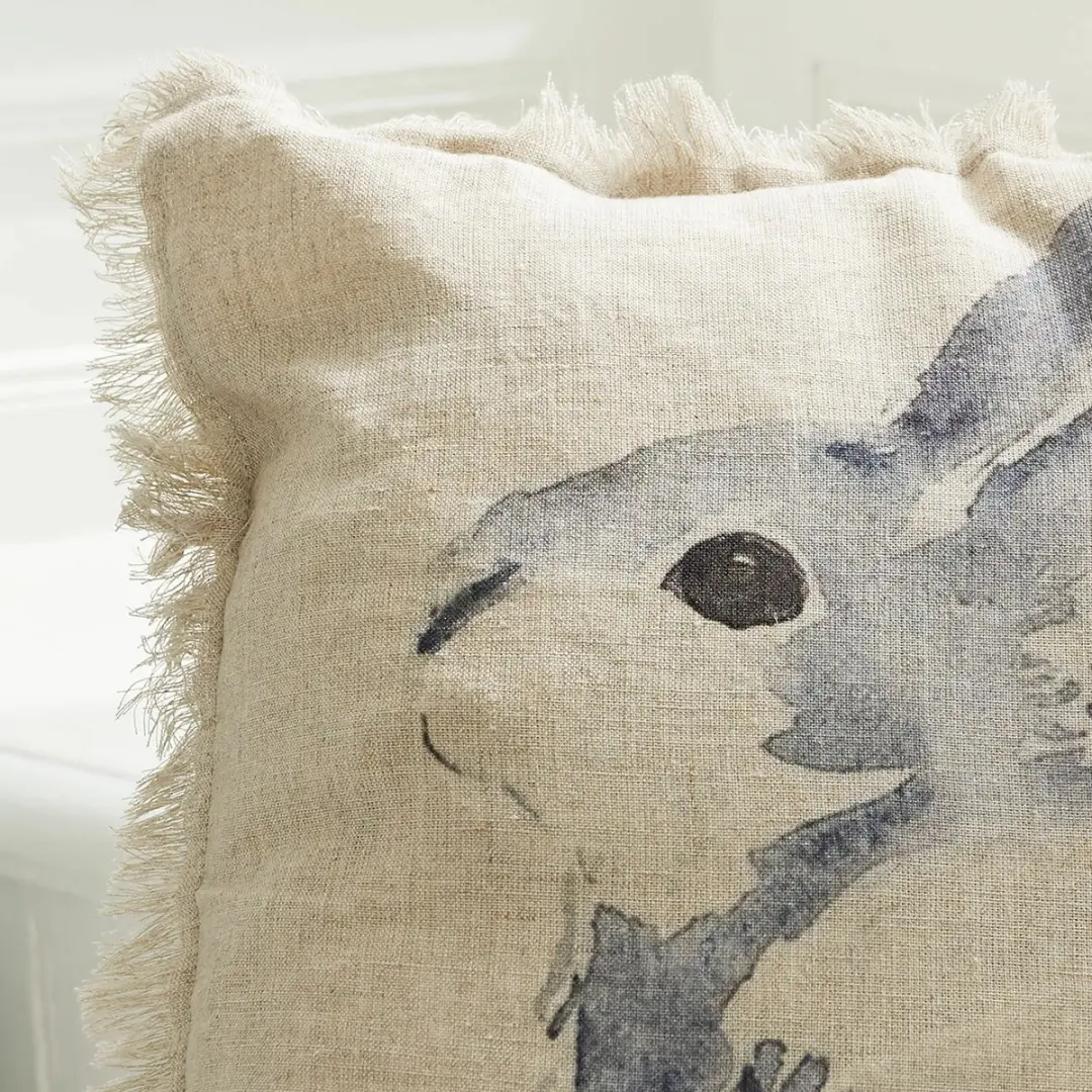 Loberon Kussenhoes Riamira Linnen/Blauw - afbeelding 4 van 6