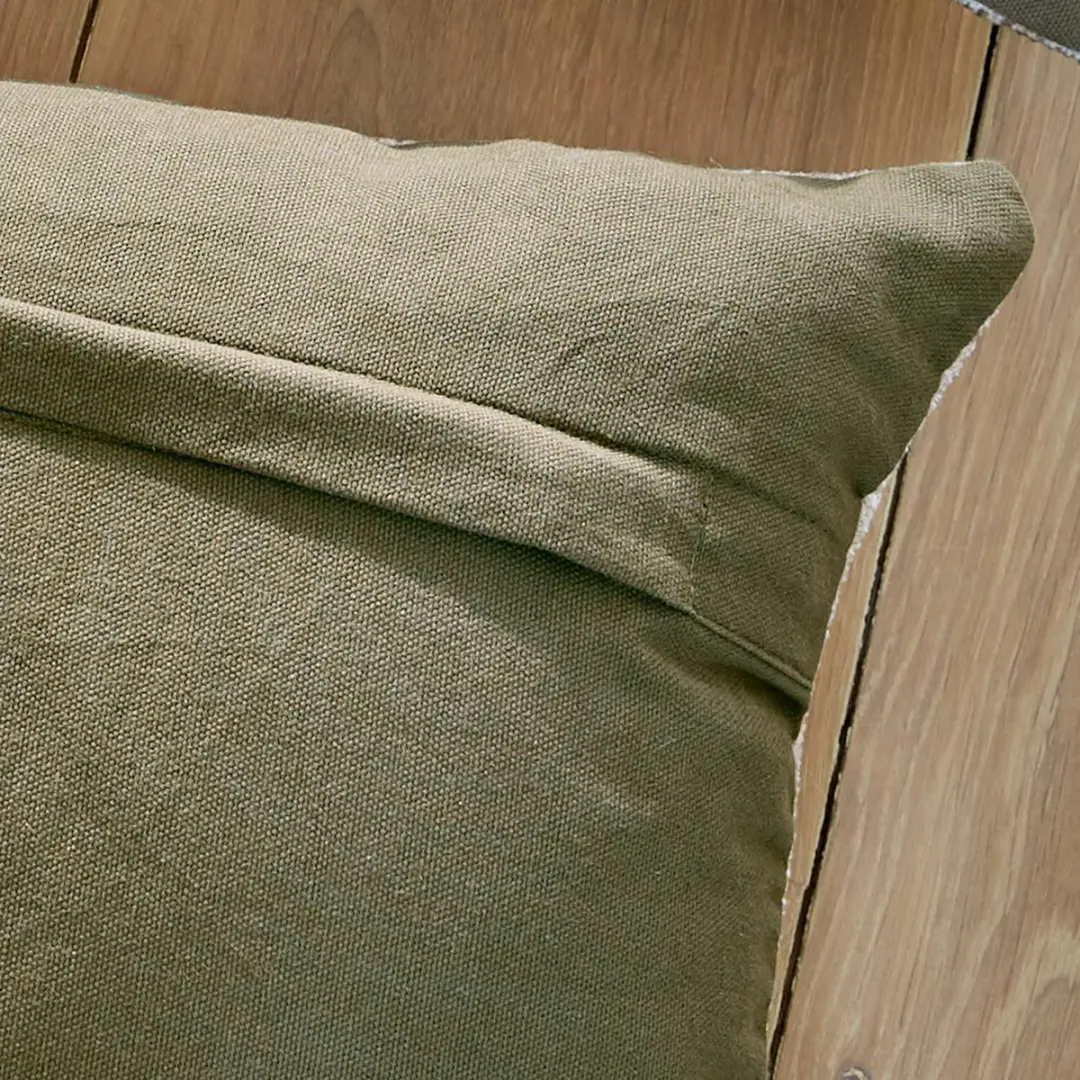 Loberon Kussenhoes Set 2 Stuks - Calperino - Beige/Groen - afbeelding 4 van 5