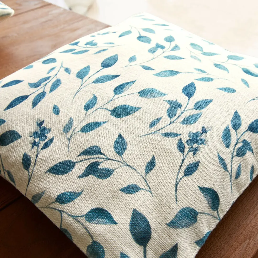 Loberon Kussenhoes Ocevara - 2 Stuks - Blauw/Crème - afbeelding 3 van 6