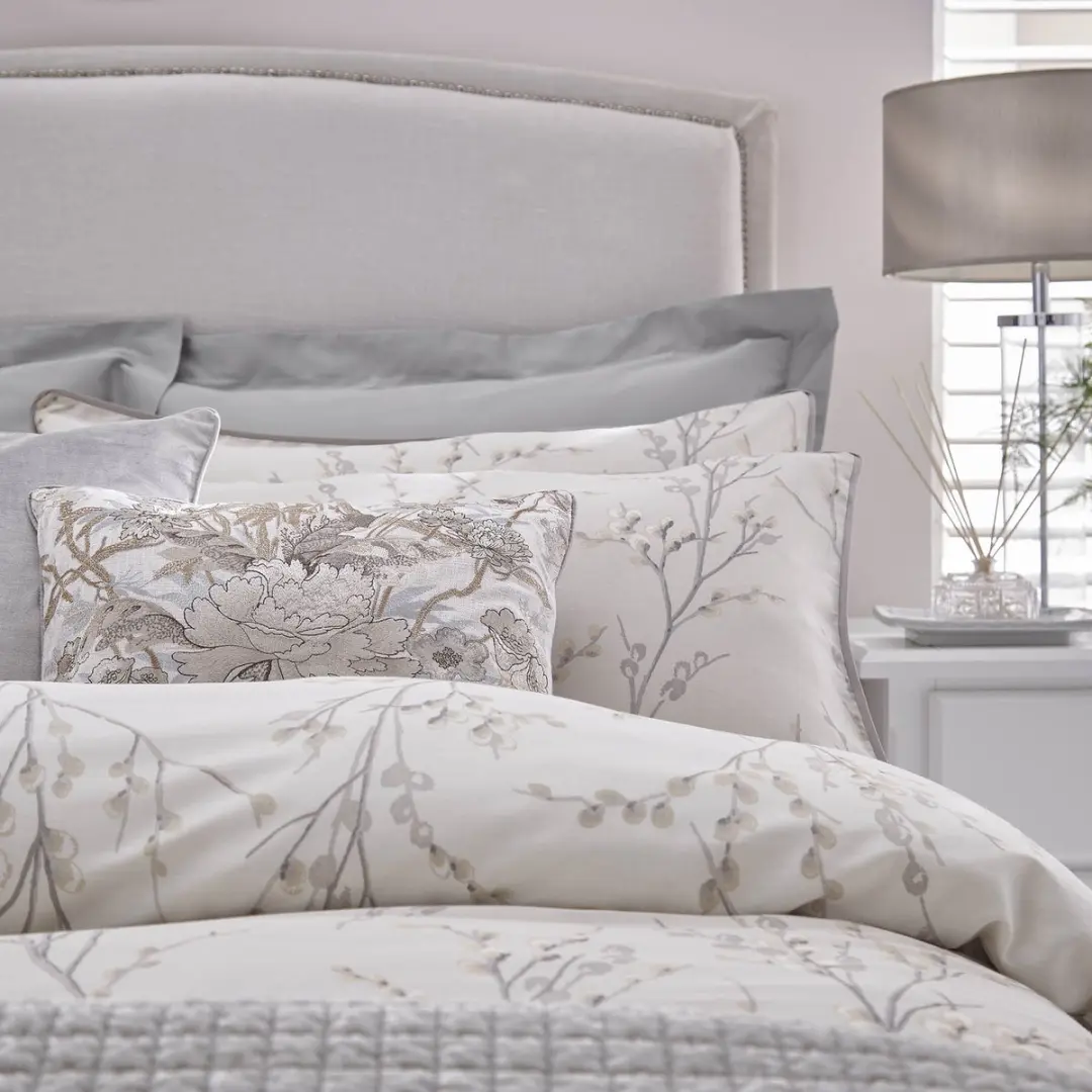 Laura Ashley Pussy Willow Dove Grey Dekbedovertrek Tweepersoons 200 x 200cm