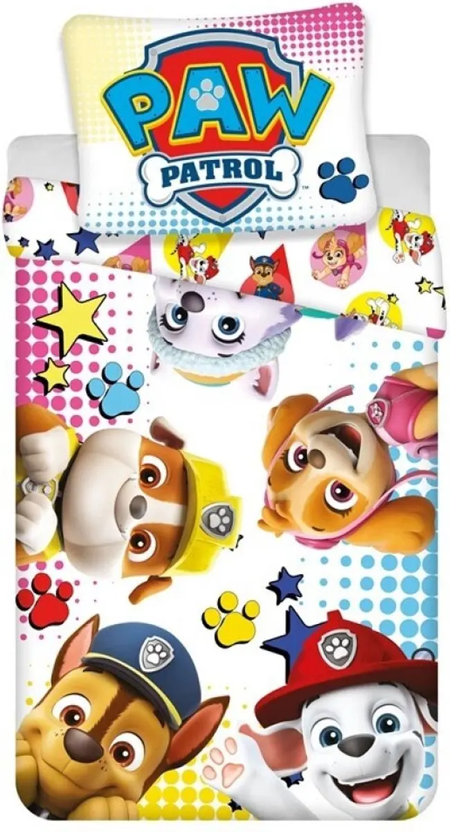 Paw Patrol dekbedovertrek Happy 140 x 200 cm