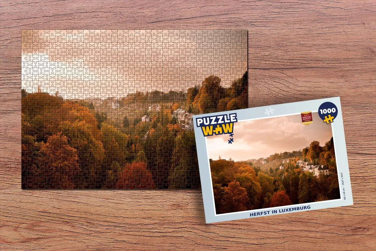 PuzzleWow Herfst in Luxemburg Legpuzzel 1000 Stuks - Multicolor