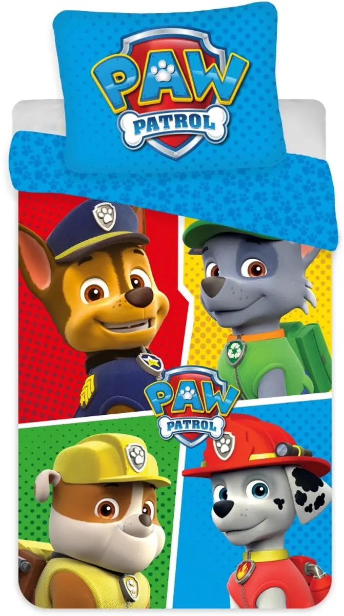 Paw Patrol peuterdekbedovertrek squares