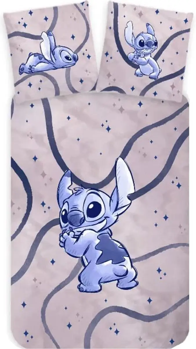 Lilo & Stitch Dekbedovertrek Junior 100x135cm - Paars/Blauw - afbeelding 2 van 3