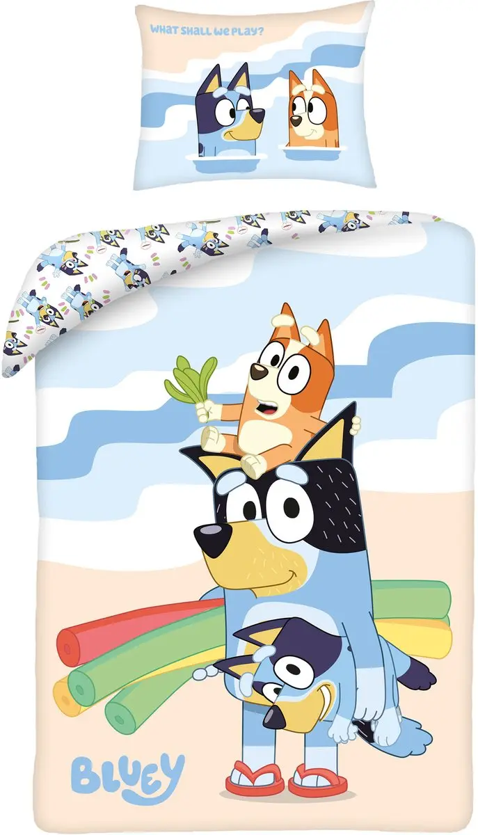 Bluey Dekbedovertrek Beach Fun