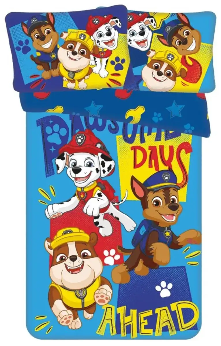 Paw Patrol Days Ahead peuterdekbedovertrek blauw- 100 x 135 cm