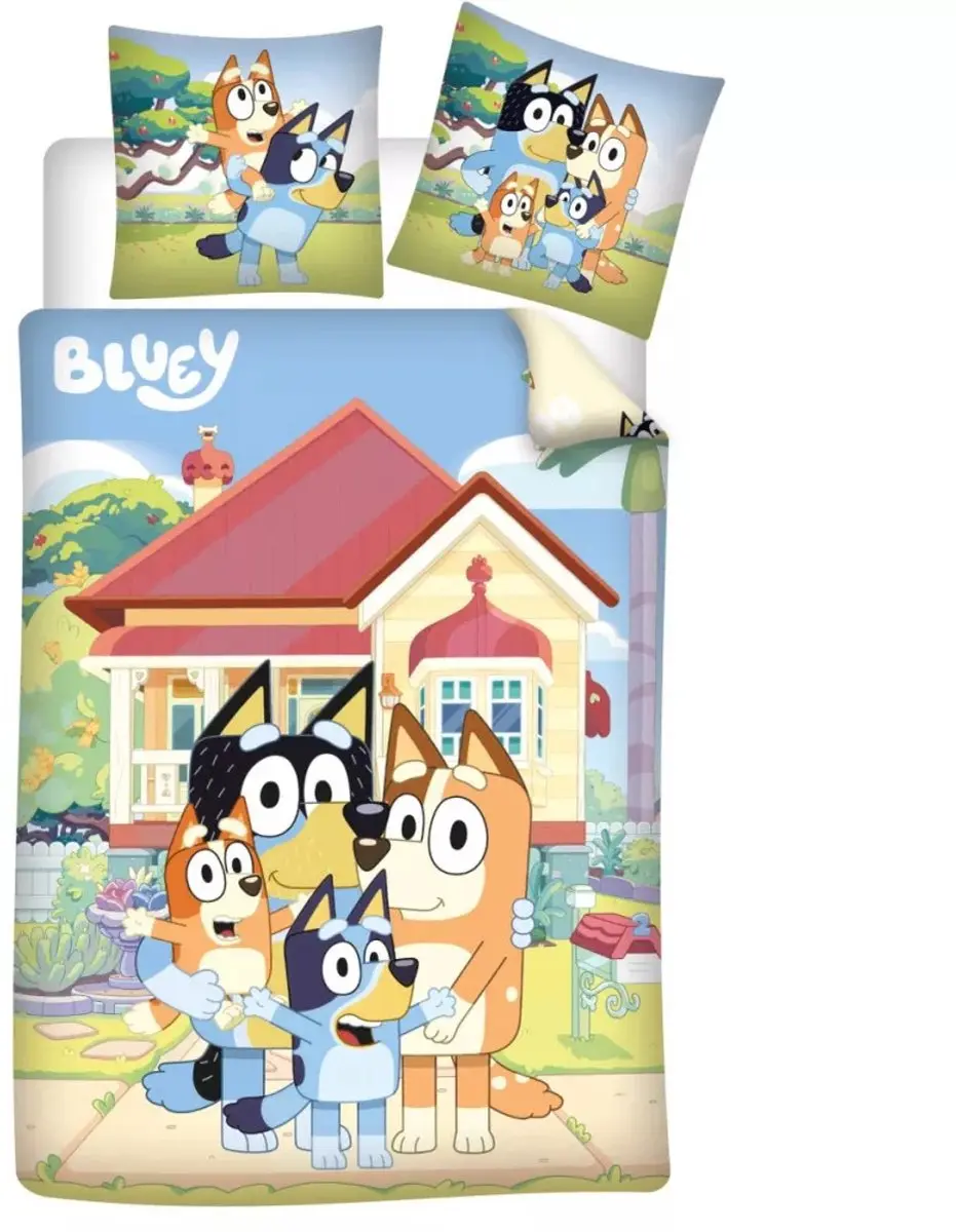 Bluey Neighborhood Kinderdekbedovertrek