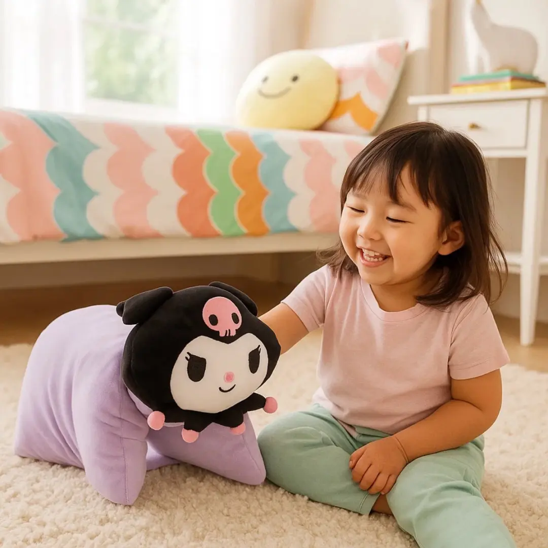 Kuromi Knuffelkussen Paars - afbeelding 2 van 4