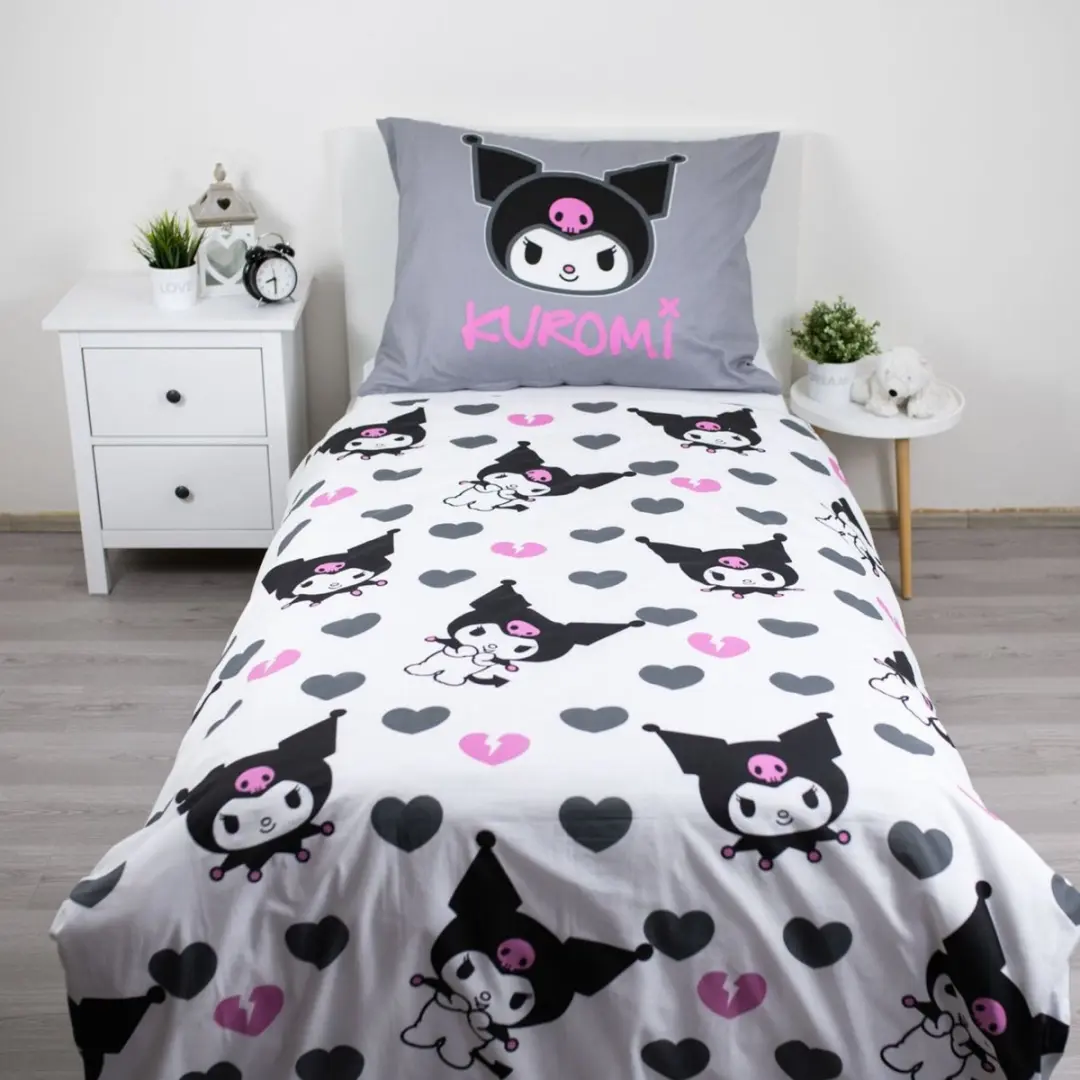 Hello Kitty Kuromi Dekbedovertrek 140x200cm - Katoen - 1 Kussensloop - afbeelding 5 van 6
