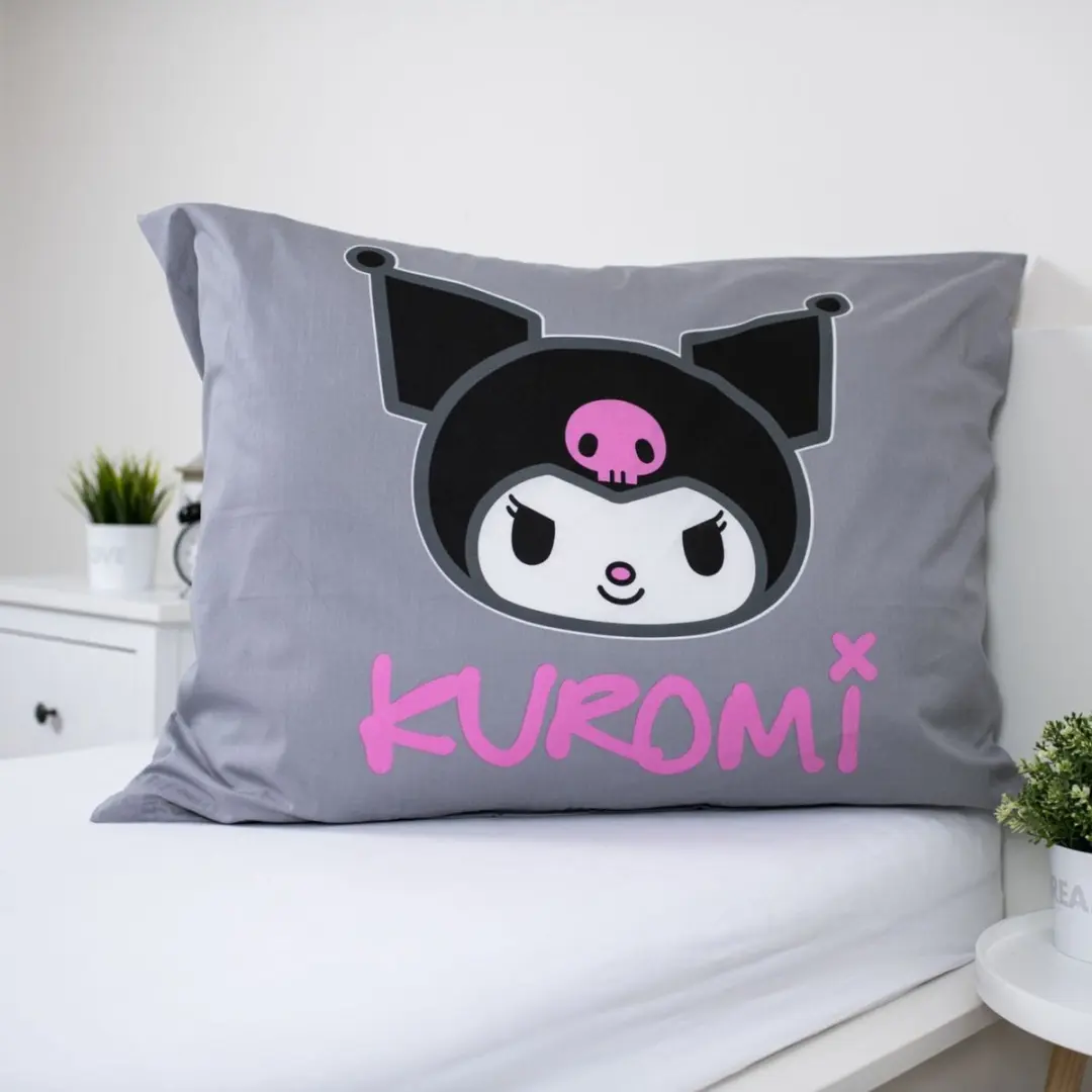 Hello Kitty Kuromi Dekbedovertrek 140x200cm - Katoen - 1 Kussensloop - afbeelding 3 van 6