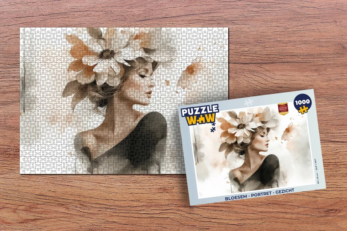 PuzzleWow Bloesem Portret Gezicht Puzzel - 1000 Stuks