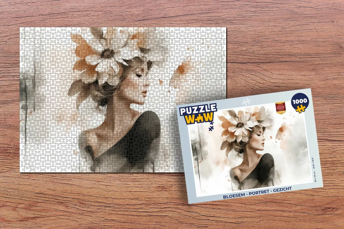 PuzzleWow Bloesem Portret Gezicht Puzzel - 1000 Stuks