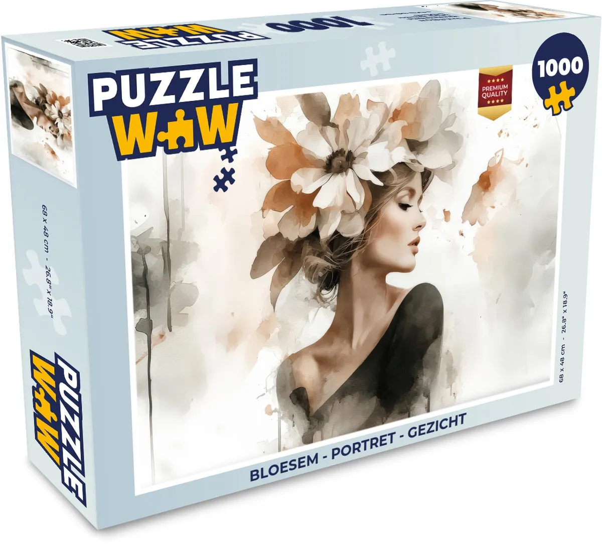 PuzzleWow Bloesem Portret Gezicht Puzzel - 1000 Stuks