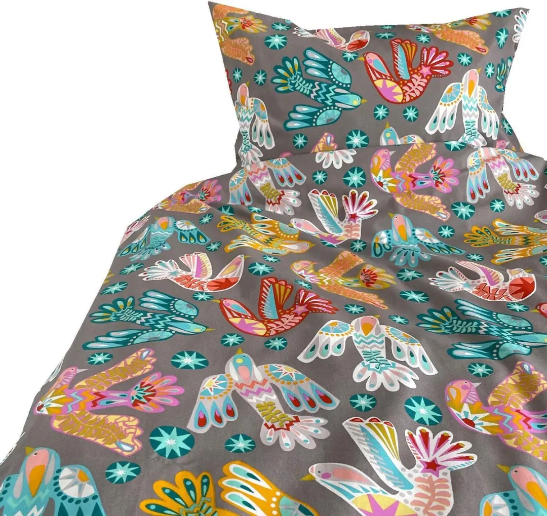 BINK Bedding Dekbedovertrek Suus Grijs Junior 120 x 150 cm (+1 kussensloop 60 x