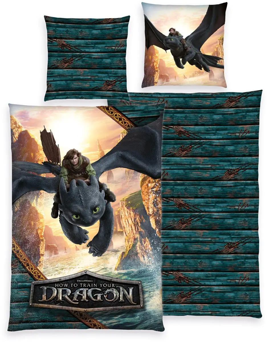 Dekbedovertrek Dragons 135x200 cm incl 1 sloop 80x80 cm