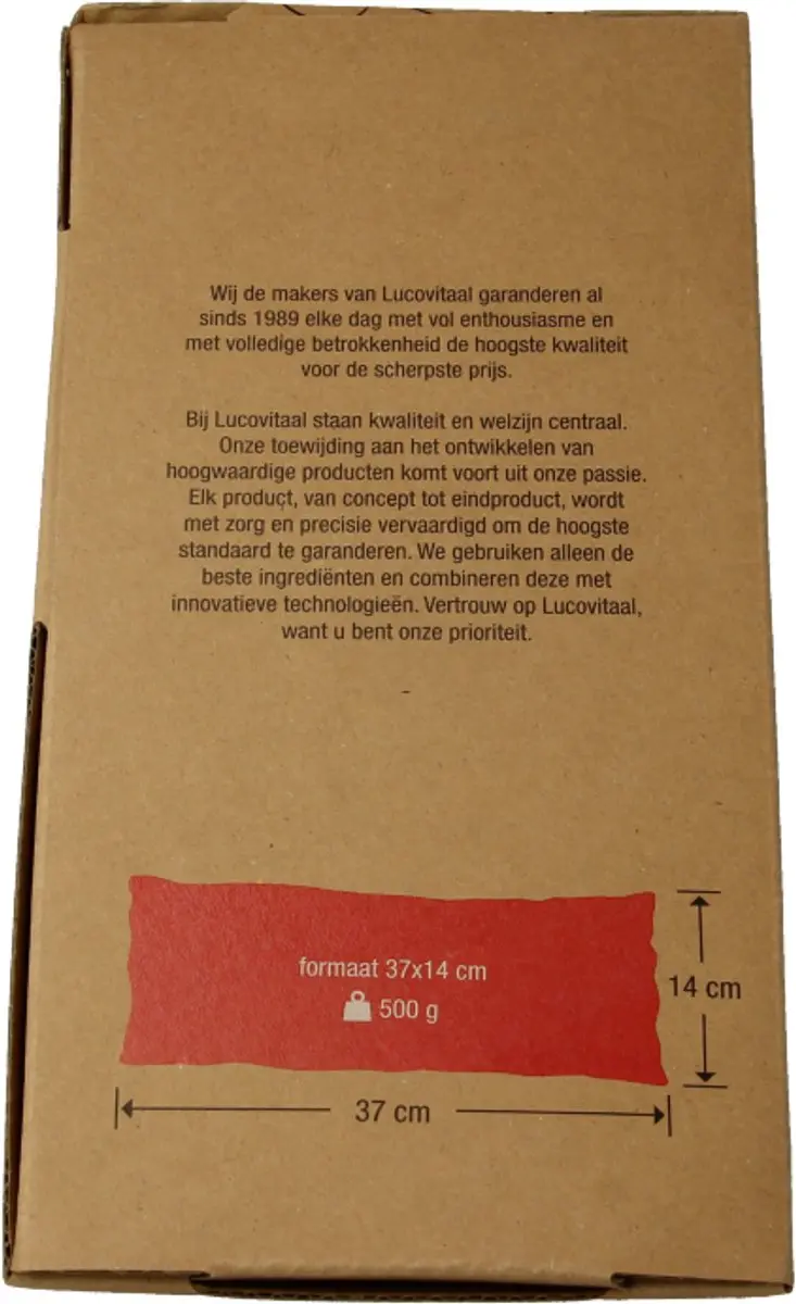 Lucovitaal Kersenpit Kussen 27x27cm - Rood - afbeelding 4 van 5