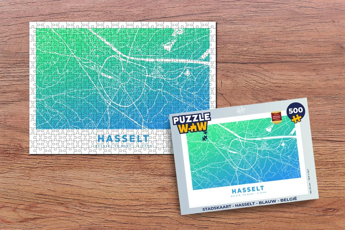 PuzzleWow Hasselt Legpuzzel 500 Stuks - Multicolor
