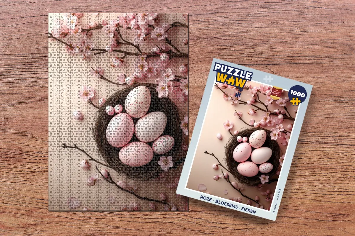 PuzzleWow Roze Bloesems Legpuzzel 1000 Stuks - Eieren