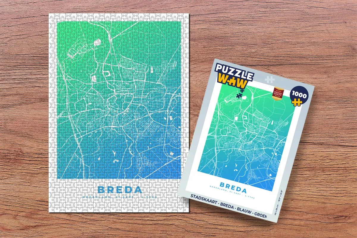 PuzzleWow Breda Legpuzzel 1000 Stuks - Multicolor