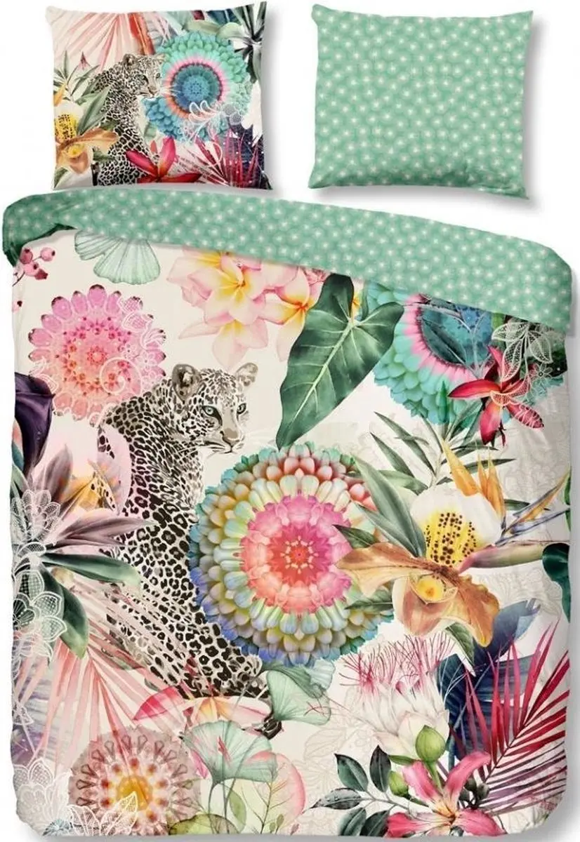 HIP Dekbedovertrek "mandala's, bloemen en een luipaard"