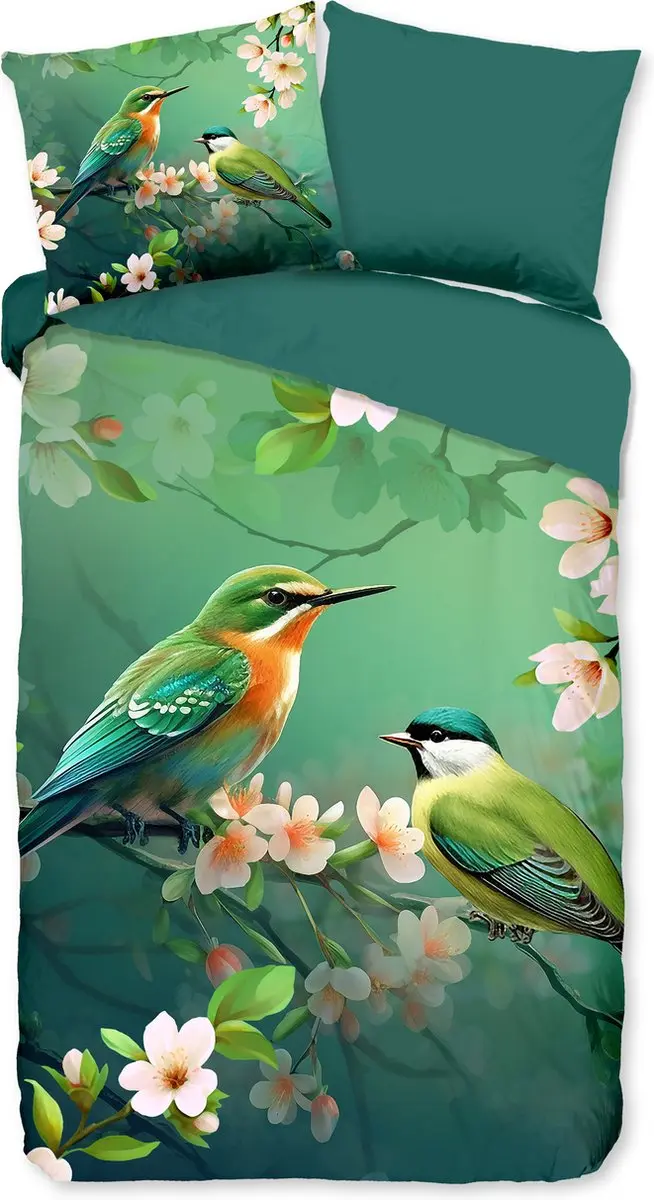 Pure dekbedovertrek bloemen en vogels
