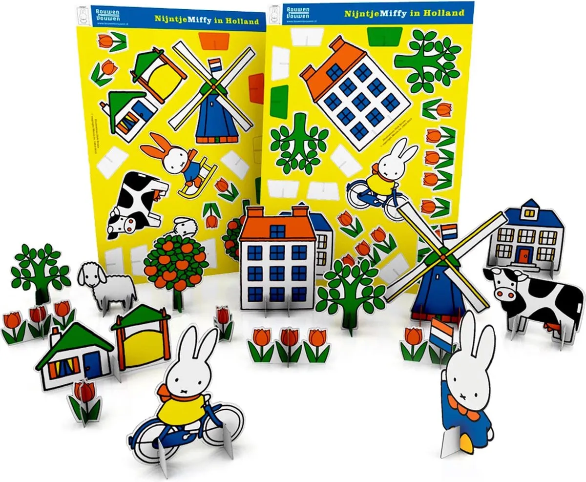 Nijntje Bouwplaat Holland - Geel