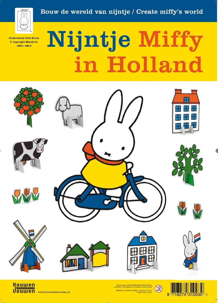 Nijntje Bouwplaat Holland - Geel