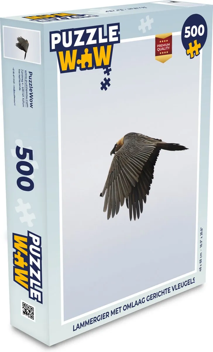 PuzzleWow Lammergier Legpuzzel 500 Stuks