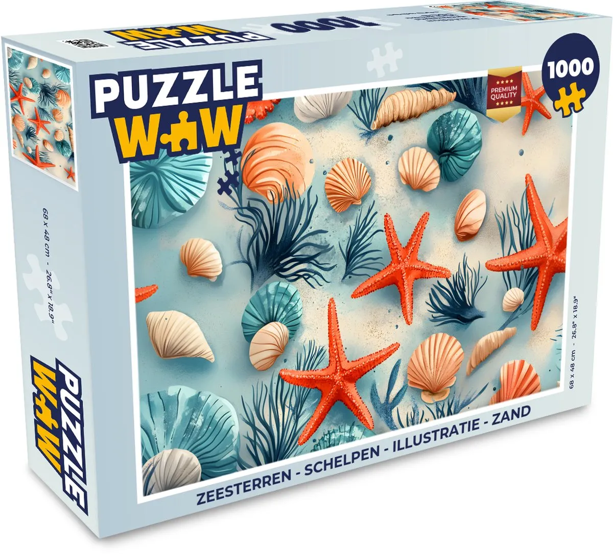 PuzzleWow Zeesterren & Schelpen Legpuzzel 1000 Stuks