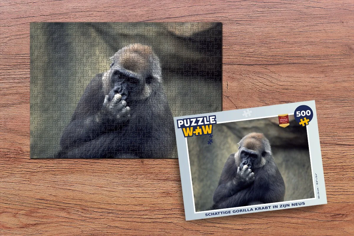 PuzzleWow Legpuzzel Schattige Gorilla