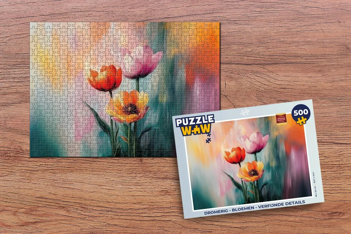 PuzzleWow Dromerig Bloemen Legpuzzel 500 Stuks - MPN 8721414226863