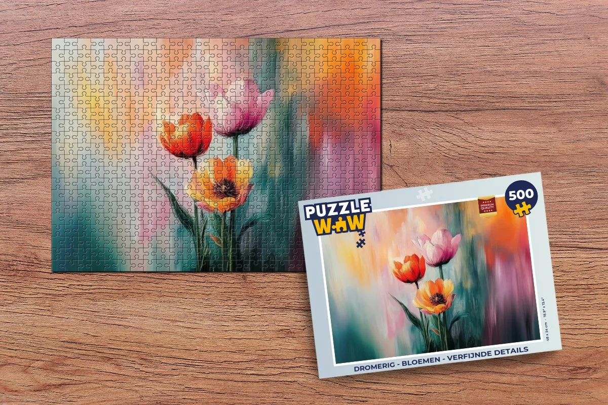 PuzzleWow Dromerig Bloemen Legpuzzel 500 Stuks - MPN 8721414226863