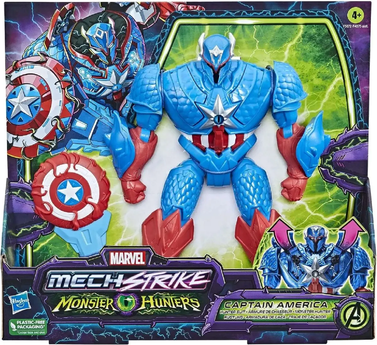 Marvel Mech Strike Monster Hunters Captain America 20cm