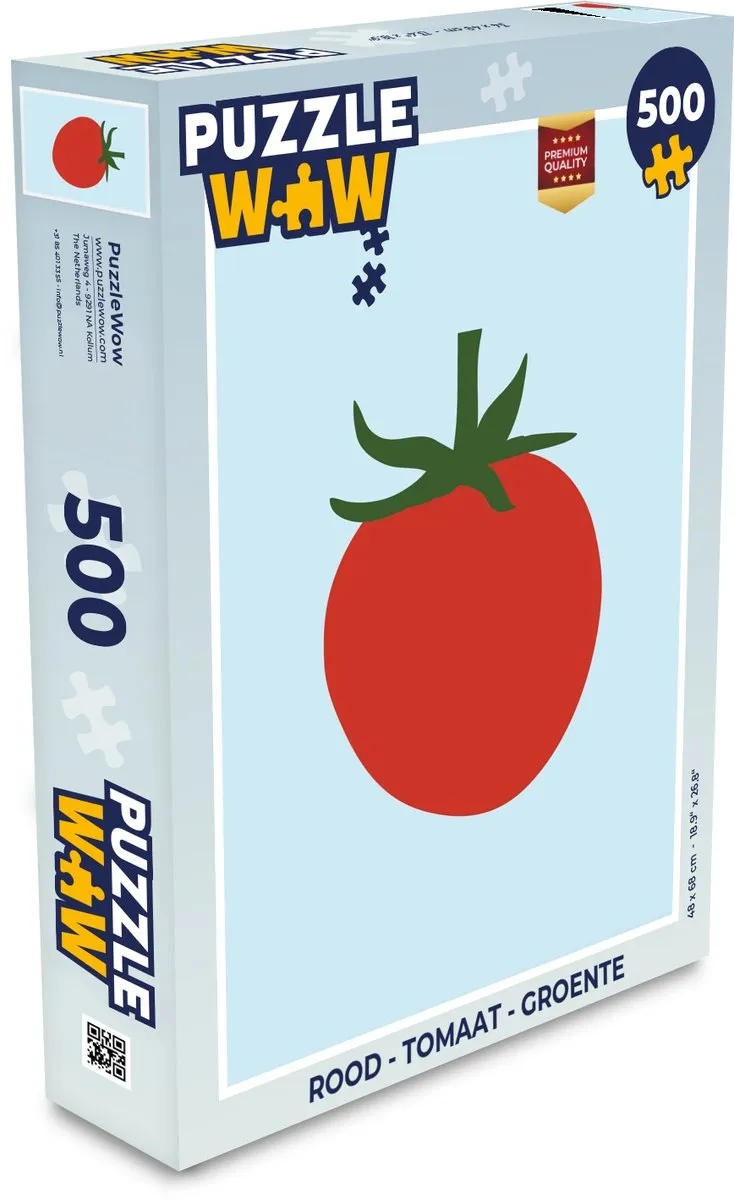 PuzzleWow Tomaat Groente Legpuzzel 500 Stuks - 8721172699091