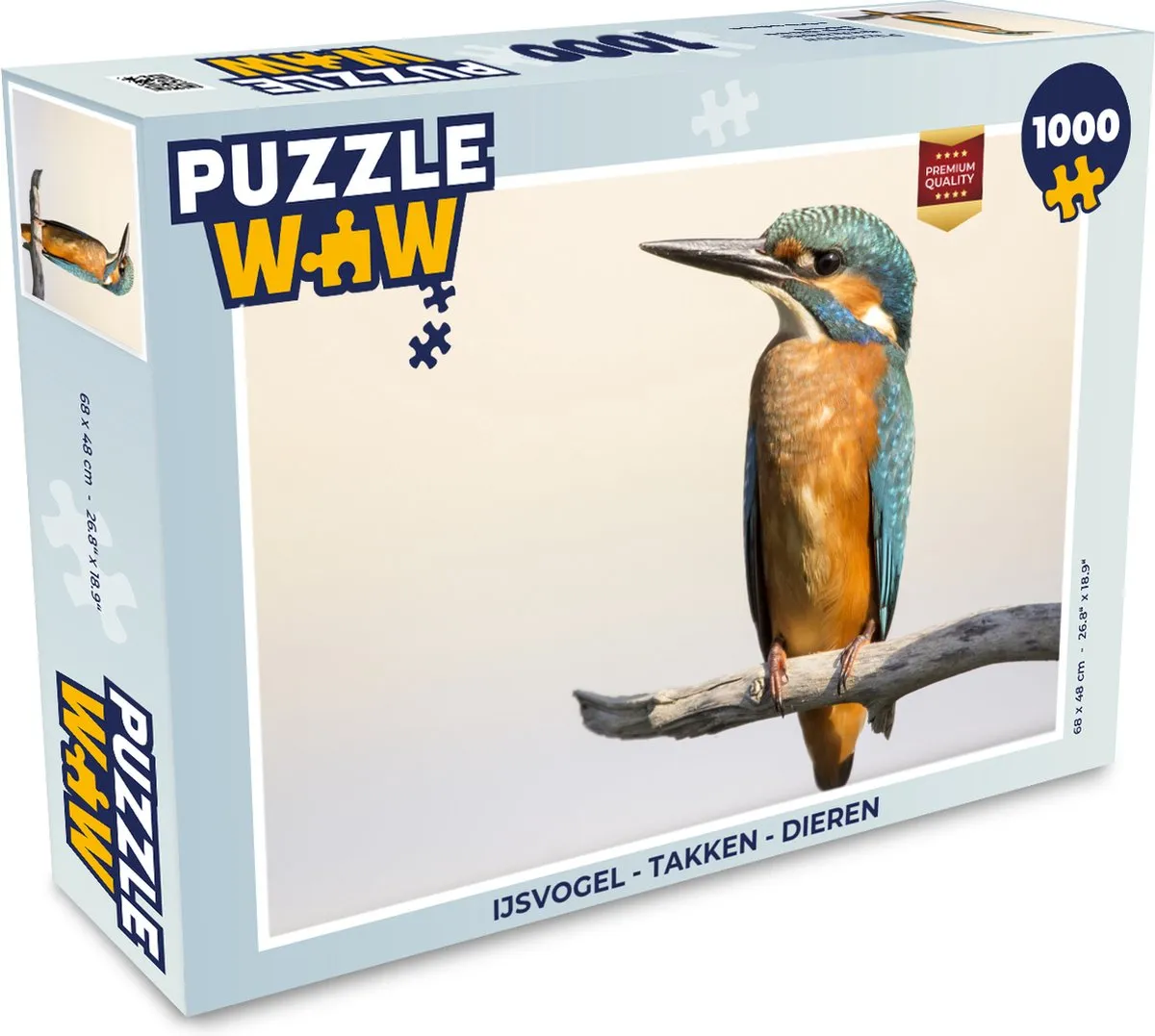 PuzzleWow IJsvogel Takken Legpuzzel 1000 Stuks - Multicolor