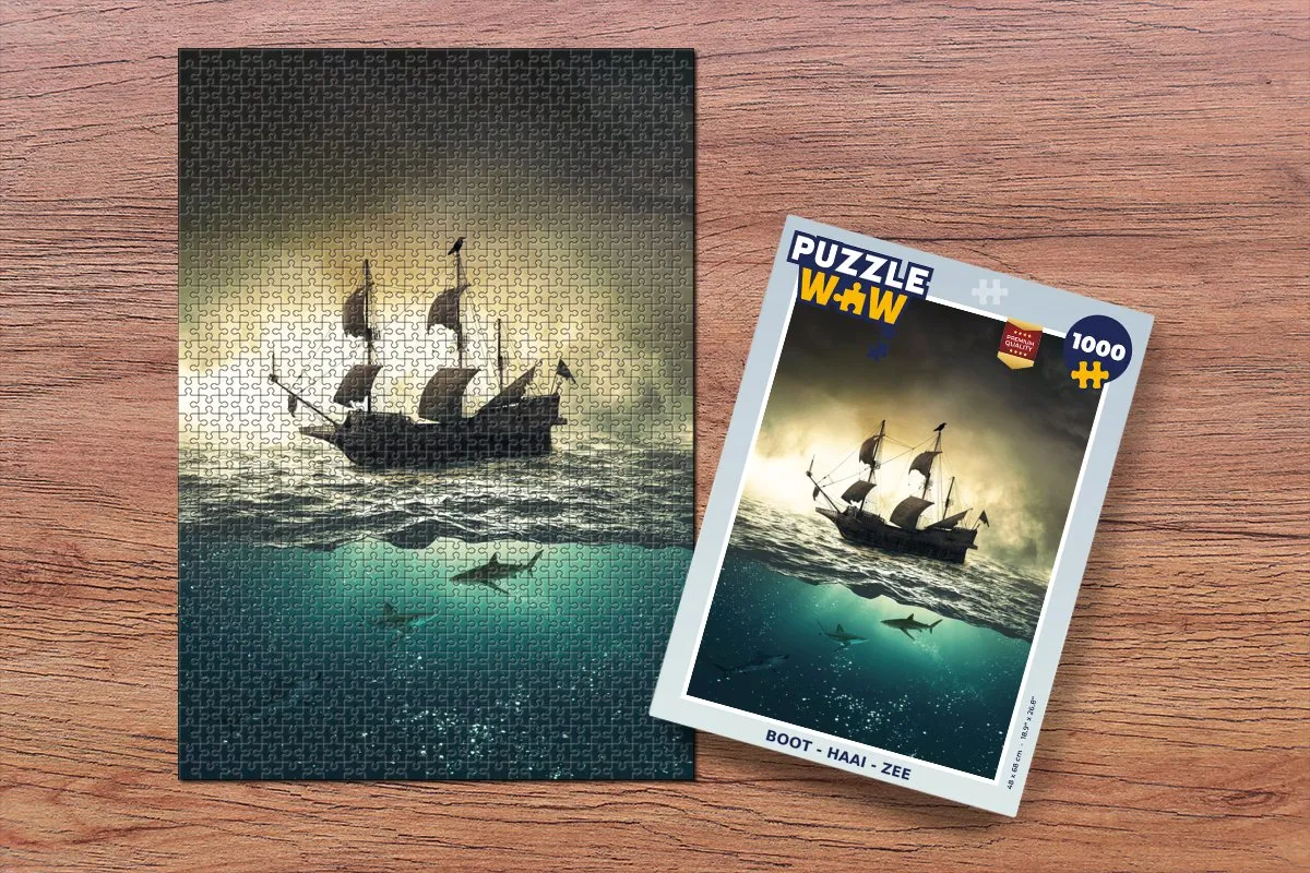 PuzzleWow Haai Legpuzzel 1000 Stuks - Multicolor