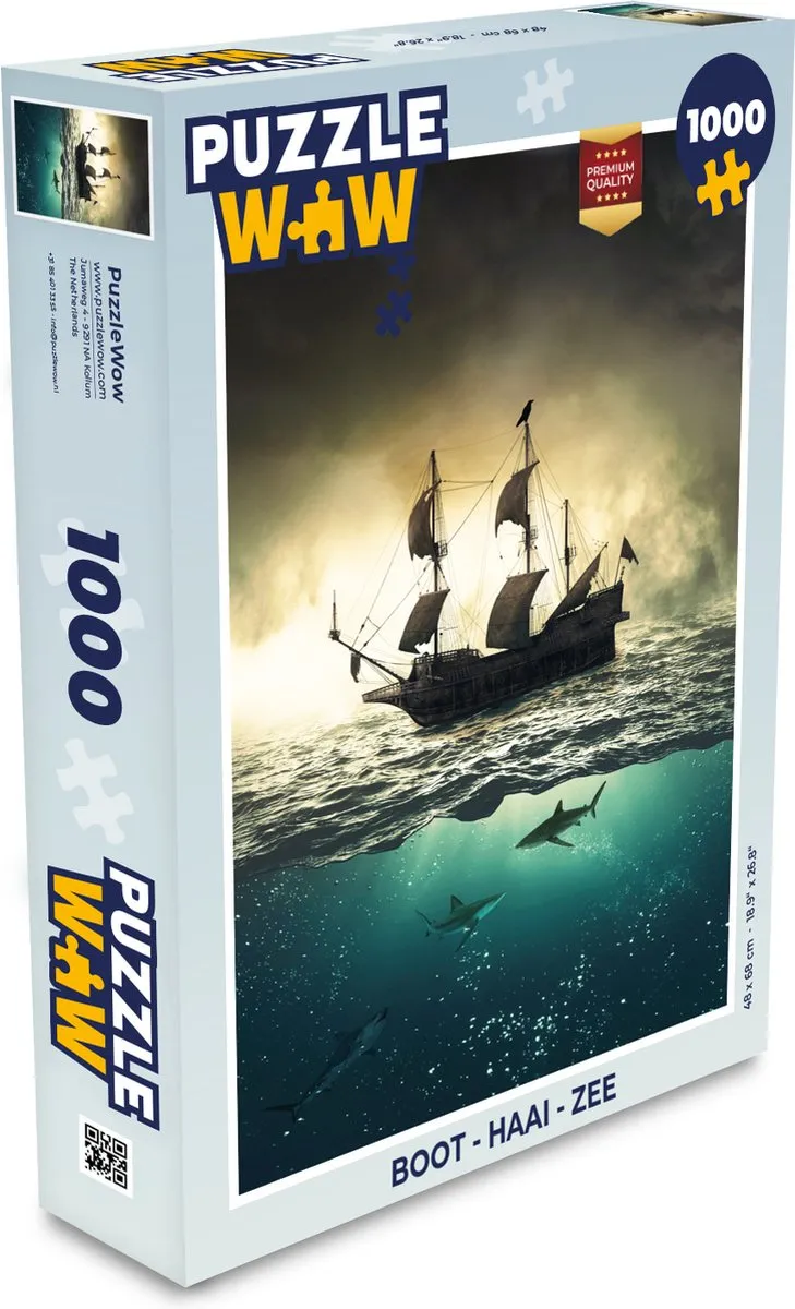 PuzzleWow Haai Legpuzzel 1000 Stuks