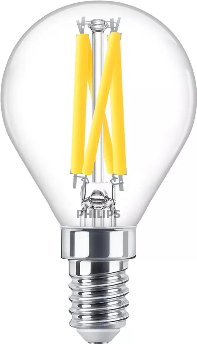 Philips LED Kogellamp Transparant 60W E14 - Warmwit - afbeelding 6 van 6