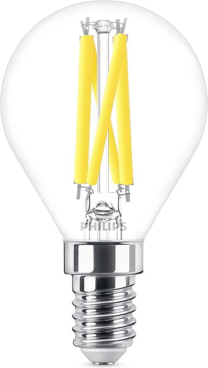 Philips LED Kogellamp Transparant 60W E14 - Warmwit