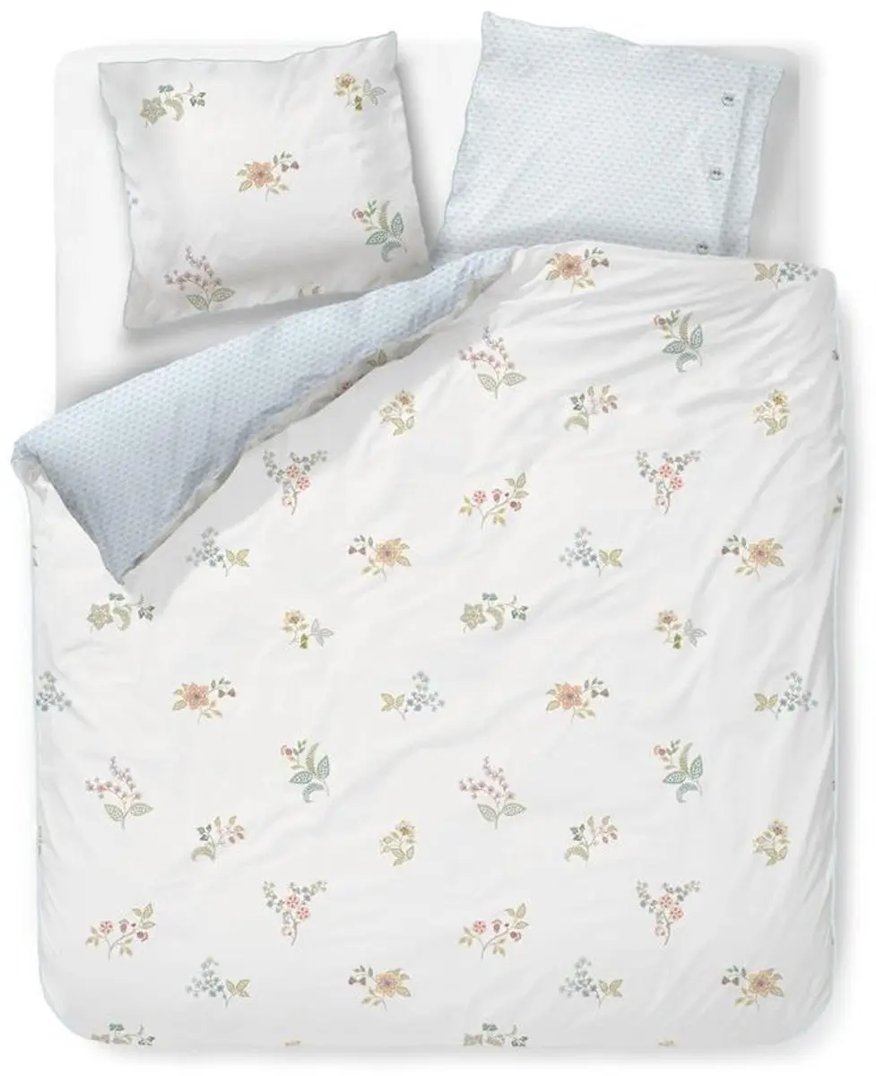 Pip Studio Dekbedovertrek Blossom Chique White 1 persoons