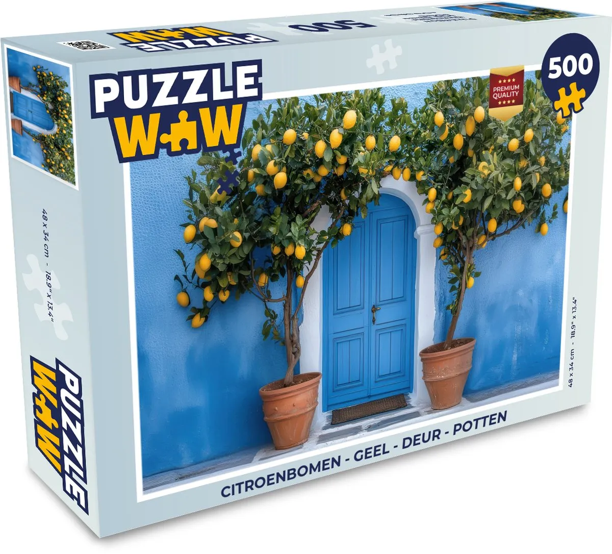 PuzzleWow Citroenbomen Legpuzzel 500 Stuks - Geel