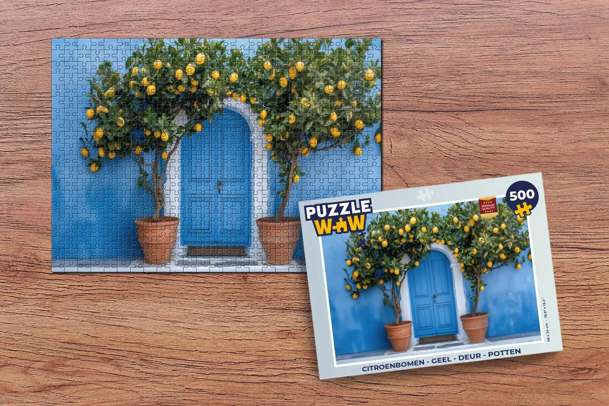 PuzzleWow Citroenbomen Legpuzzel 500 Stuks - Geel