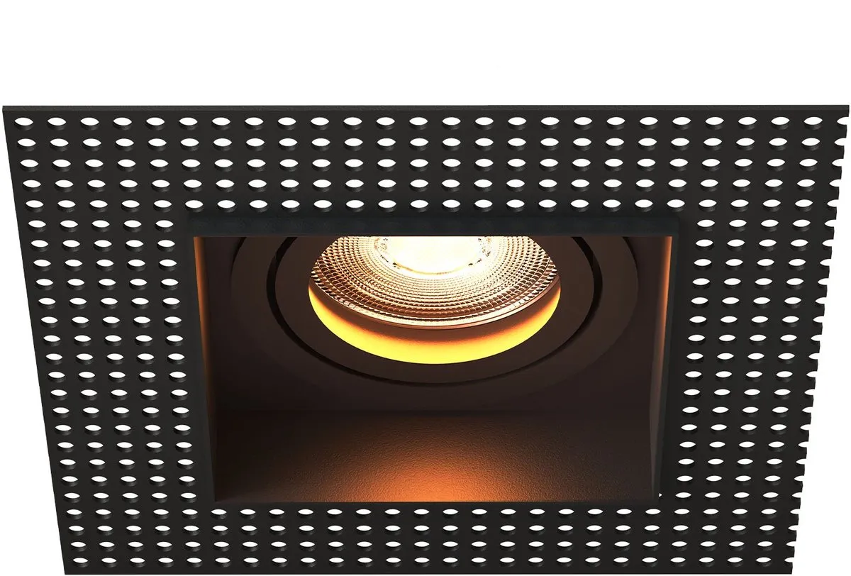 LEDVION Trimless LED Inbouwspot 130x130mm Zwart - 3W 2700K