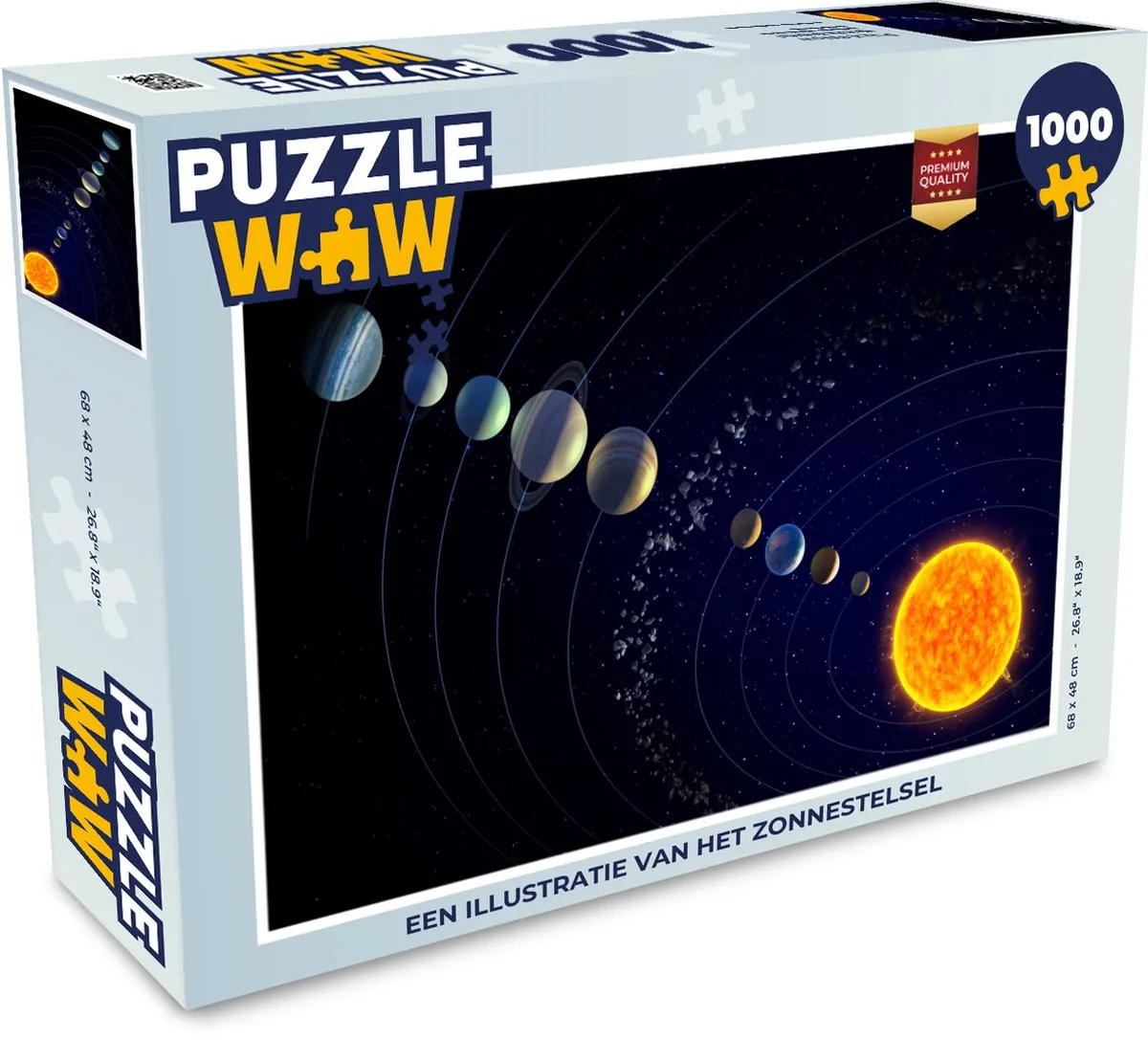 PuzzleWow Zonnestelsel Legpuzzel 1000 Stuks - Multicolor