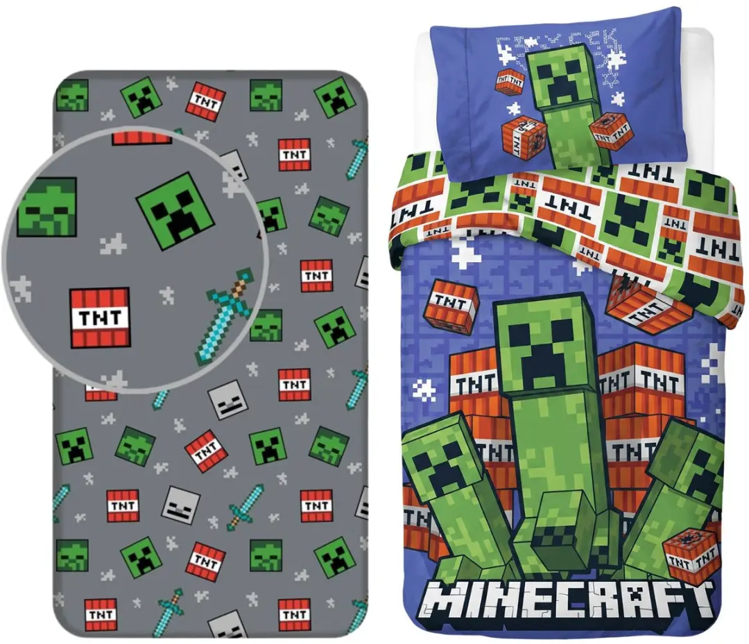 Minecraft Dekbedset Eenpersoons - afbeelding 2 van 3