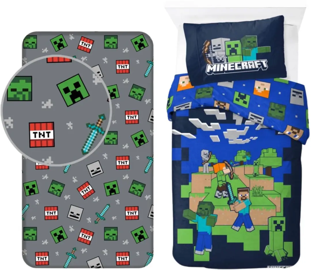 Minecraft Dekbedset Eenpersoons - afbeelding 3 van 3